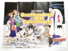 A Disney film poster : One Hundred & One Dalmatians, printed by W.