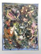 Erik B : Abstract oil on canvas, 60 cm x 80 cm.