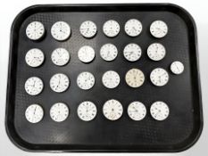 A good collection of pocket watch movements taken from gold cases including Longines, Waltham,
