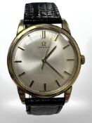 A gent's 9ct gold Omega centre seconds wristwatch, circa 1963,