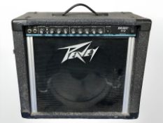 A Peavey Bravo 112 amplifier with lead