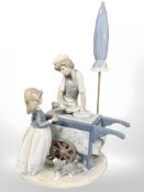 A Lladro figure group of an ice cream vendor, No. 5325, height 32 cm.