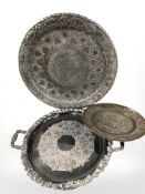 Three Middle Eastern salvers,