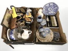 Ringtons teapots, Jasperware ceramics, boxed cutlery set,