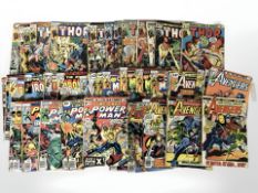 Marvel Comics including The Invincible Iron Man, Captain Marvel, Power Man, The Mighty Thor, etc,