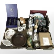 Royal Worcester dinner wares, boxed pair of Edinburgh crystal champagne flutes,