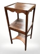 A George III mahogany bedside stand, height 81 cm.