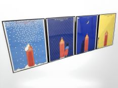 Four Danish posters designed by Per Arnoldi,