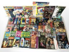 DC, Charlton and other comics including Batman, Doomsday, The Adventures of Luther Arkwright,