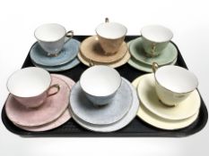 Six Royal Albert Gossamer trios.