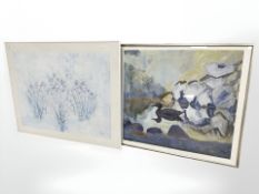 After Johannes Larsen : Study of a duck, colour print, 76 cm x 69 cm,