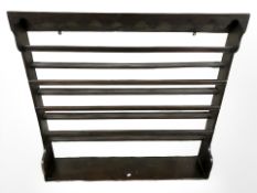 A 19th century oak plate rack, width 115 cm.