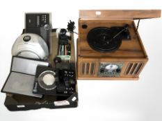 A reproduction music system and a group of digital radios, CD player, mobile phones, etc.