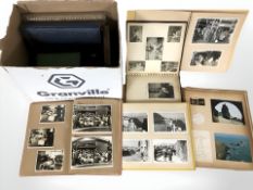 Several albums of monochrome portrait photographs,