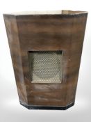 A mid 20th century walnut cased speaker, height 63 cm.