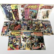 Marvel Comics Howard the Duck, issues 1 to 33, on British ten pence covers,
