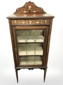 An Edwardian mahogany and satin wood inlaid display cabinet,
