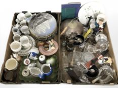 Franklin porcelain collector's plates, further ceramics, Toby Jug, glass wares,