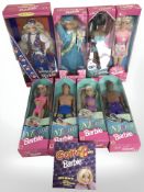 Eight Mattel Barbie dolls, all boxed.