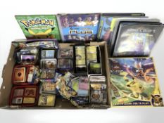 A large quantity of Pokemon cards, further albums including Premier League football cards, etc.