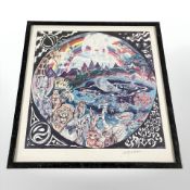 A Philip Ratner print, 35 cm x 35 cm.