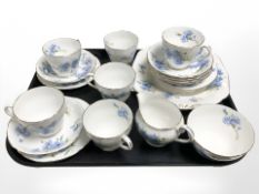 Twenty one pieces of Adderley tea china.