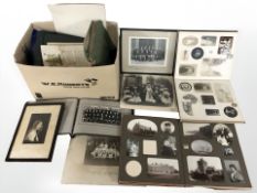 Several albums of antiquarian portrait photographs, etc.