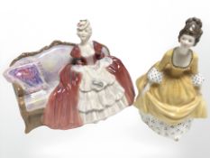 Two Royal Doulton figures, Belle O' The Ball HN1997 and Coralie HN2307.