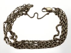 A 9ct yellow gold multi link bracelet CONDITION REPORT: 11.