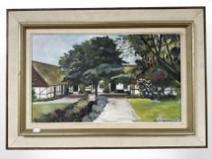 Danish School : Study of a house, oil on canvas, 54 cm x 32 cm.