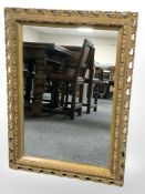 An early 20th century gilt framed rectangular mirror, width 73 cm.