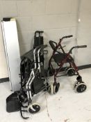 Two mobility walking aids,