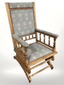 An Edwardian rocking chair