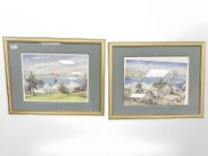 After C. Holding, two colour prints depicting scenes of Bermuda, each 43 cm x 32 cm.