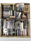 A large quantity of DVDs.