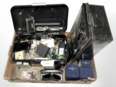 A quantity of costume jewellery, wristwatches, sunglasses,