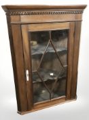 A 19th century mahogany wall cabinet,