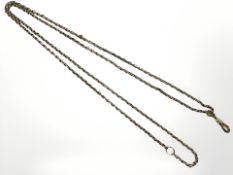 A 9ct yellow gold belcher chain,