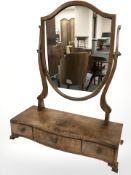 A Victorian mahogany serpentine front dressing table mirror,