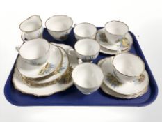 Twenty one pieces of Colclough tea china.