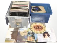 Vinyl LP records and 78's mixed artist's including Dionne Warwick, Jonny Mathis, Simon & Garfunkel,