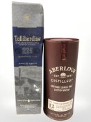 A bottle of Aberlour Distillery Speyside single malt scotch whisky, double cask matured,