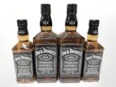 Two bottles of Jack Daniels Old No.7 Tennessee whisky, 70 cl, and two further 35 cl bottles.