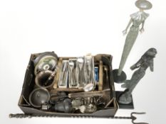 Assorted stainless steel Old Hall cutlery, EPNS wares,