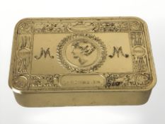 A Princess Mary brass Christmas tin 1914.
