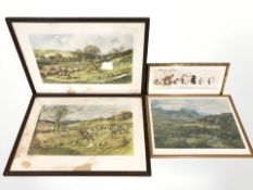 Two fox hunting prints,