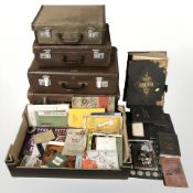 A group of vintage luggage cases,