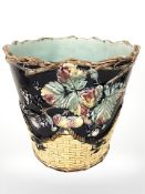 A Majolica planter,