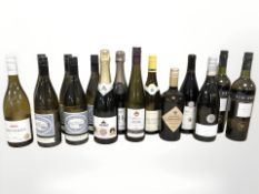 Twenty various bottles of alcohol including sherry, Cockburn's, Dowsport, Paddy Old Irish whisky,