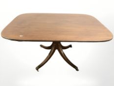 A 19th century mahogany rectangular tilt top breakfast table, 143 cm L x 104 cm W x 69 cm H.